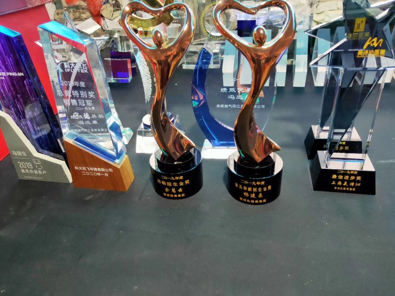 3维水晶喷砂奖杯定做 西安太阳花奖杯纪念礼品 水晶柱奖牌定做