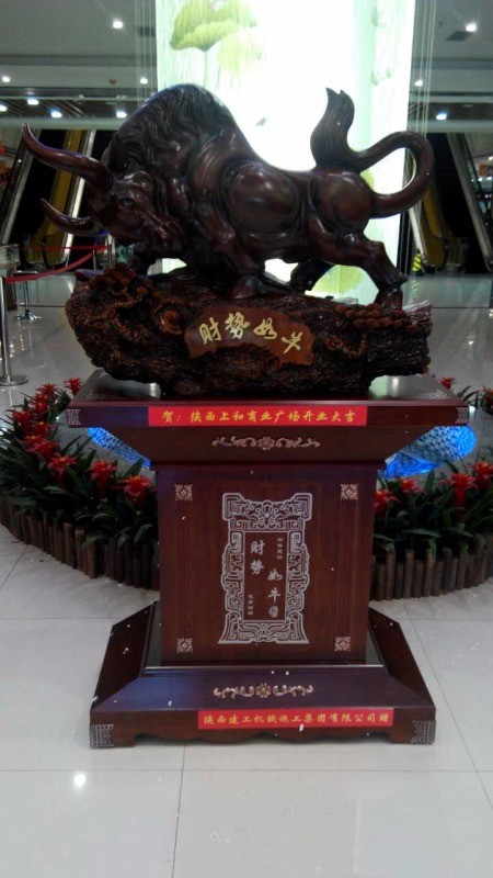 牛势树脂红木牛工艺品摆件 天道酬勤牛大型开业礼品摆设 生肖牛